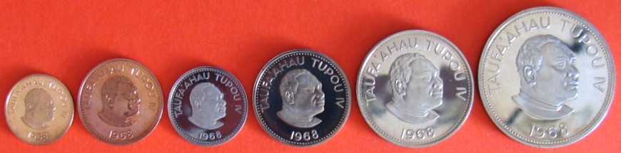 1968 MUENZSATZ KING TAUFA AHAU TUPOU IV 001