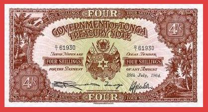 FOUR SHILLING GOVERNMENT OF TONGA