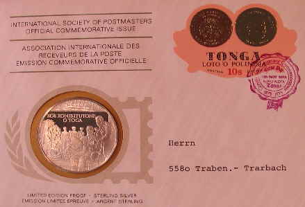 1975-003 TONGA VERFASSUNG ERSTTAGSBRIEF